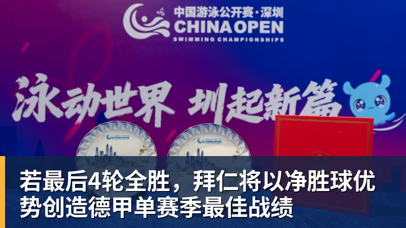 好博体育若最后4轮全胜，拜仁将以净胜球优势创造德甲单赛季最佳战绩